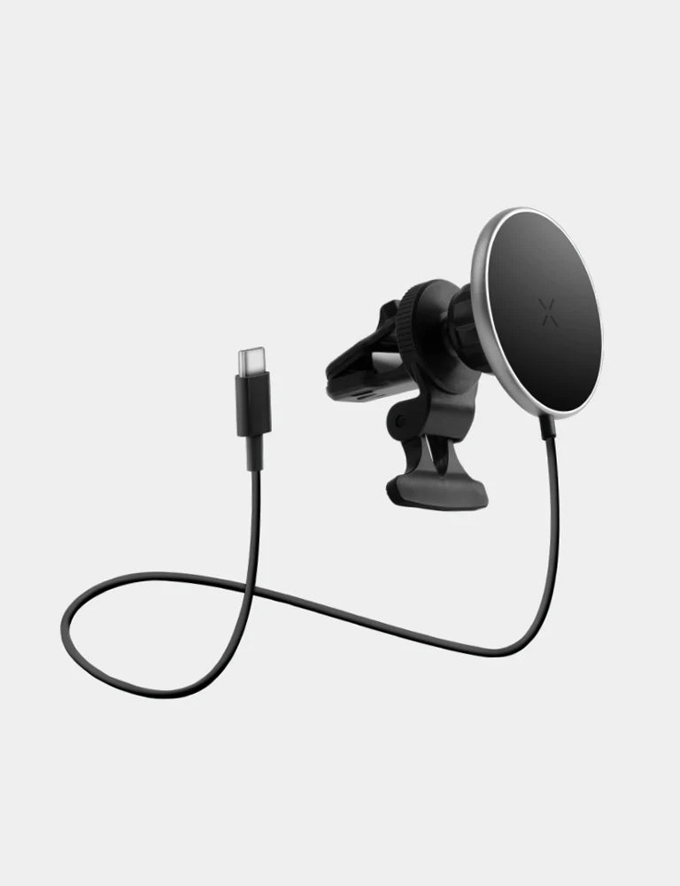ENERGEA MAGDRIVE MAGSAFE COMPATIBLE ALUMINUM CAR CHARGER CUP HOLDER/AIRVENT - BLACK