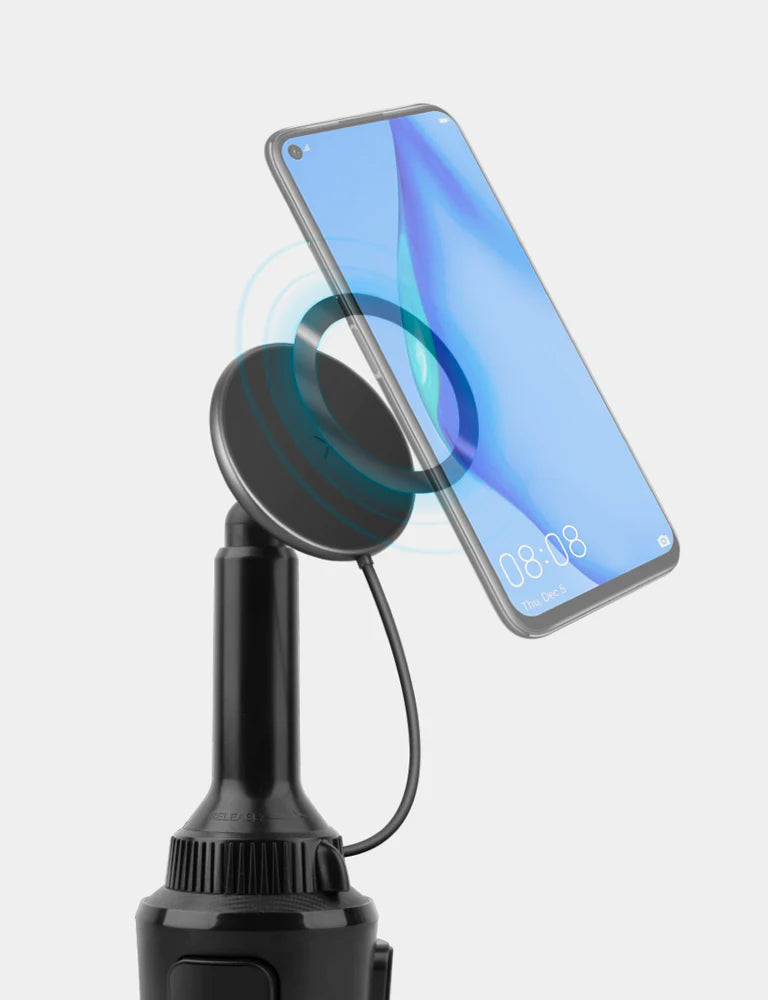 ENERGEA MAGDRIVE MAGSAFE COMPATIBLE ALUMINUM CAR CHARGER CUP HOLDER/AIRVENT - BLACK