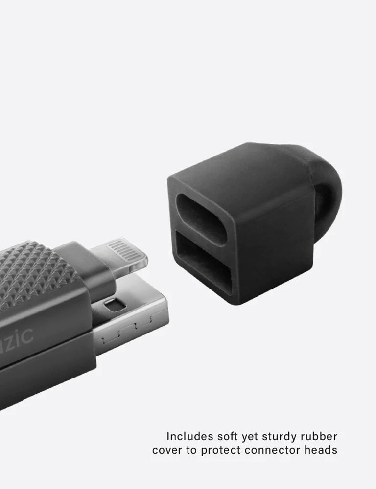 BAZIC GOCHARGE ALUCABLE 4NI 1 ALUMINIUM USB PD FAST CHARGE 15 CM BLACK
