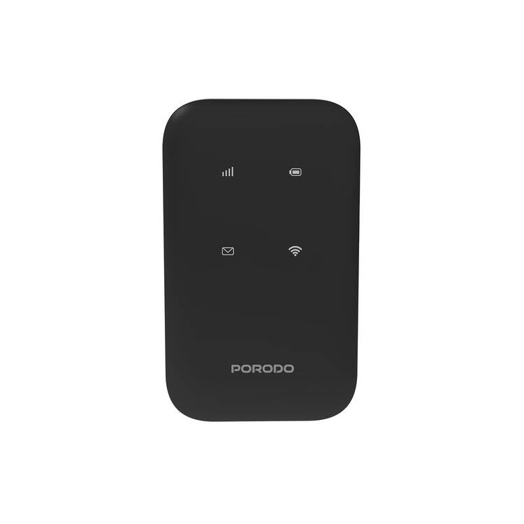 Porodo MIFI 4G Wireless Router 3000mAh Type-CBlack