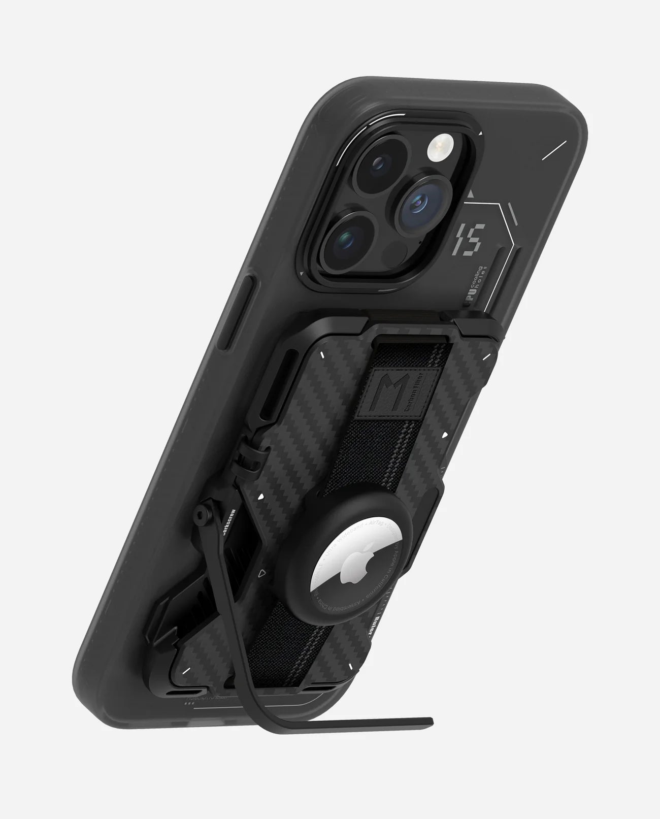 Aulumu G03 Multi-Tool Magnetic Metal Wallet Carbon Fiber Cover MagSafe