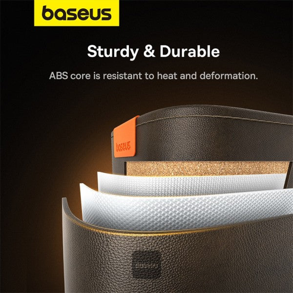 Baseus Car Seat Gap Organizer Storage Box Console with Cup Holder for Front Passenger Side and Driver Side - Marble Brown