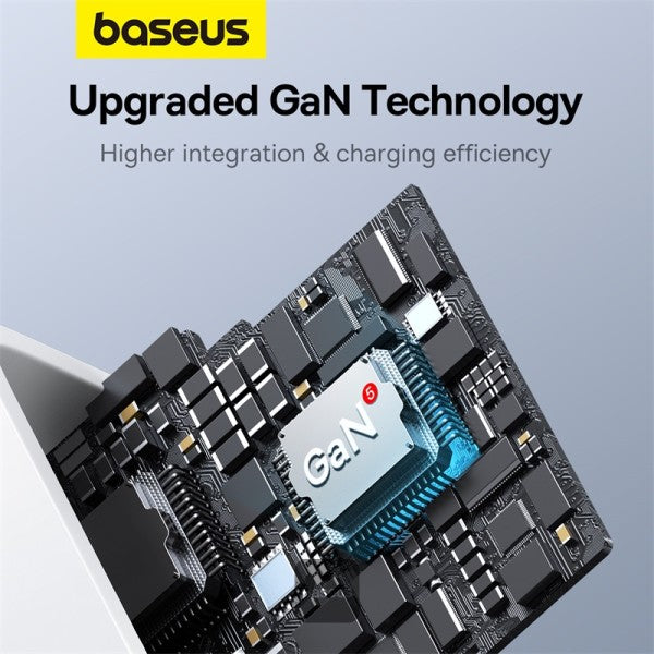 Baseus GaN5 Pro 65W 3 Port Fast Charger | 2 Type-C + USB