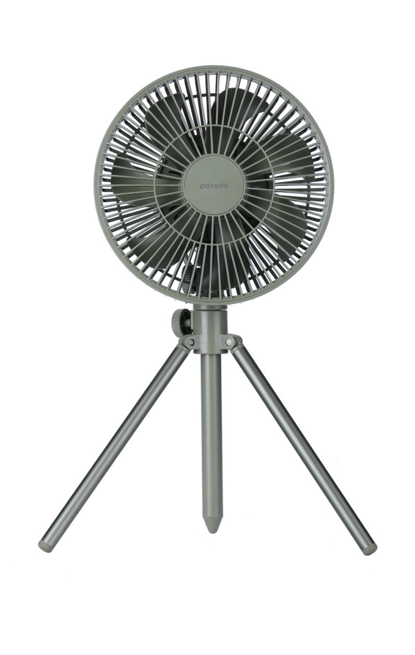 Porodo LifeStyle Outdoor Camping Fan with Remote and LED Light 10000mAh - Green