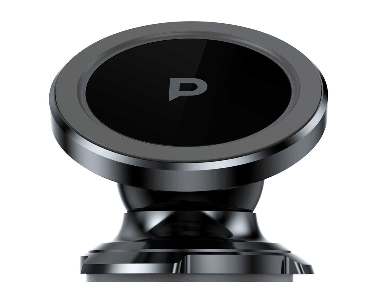 Powerology Heavy Duty Magnetic Car Mount 360 Rotatable with 3M Metal Plates - Black