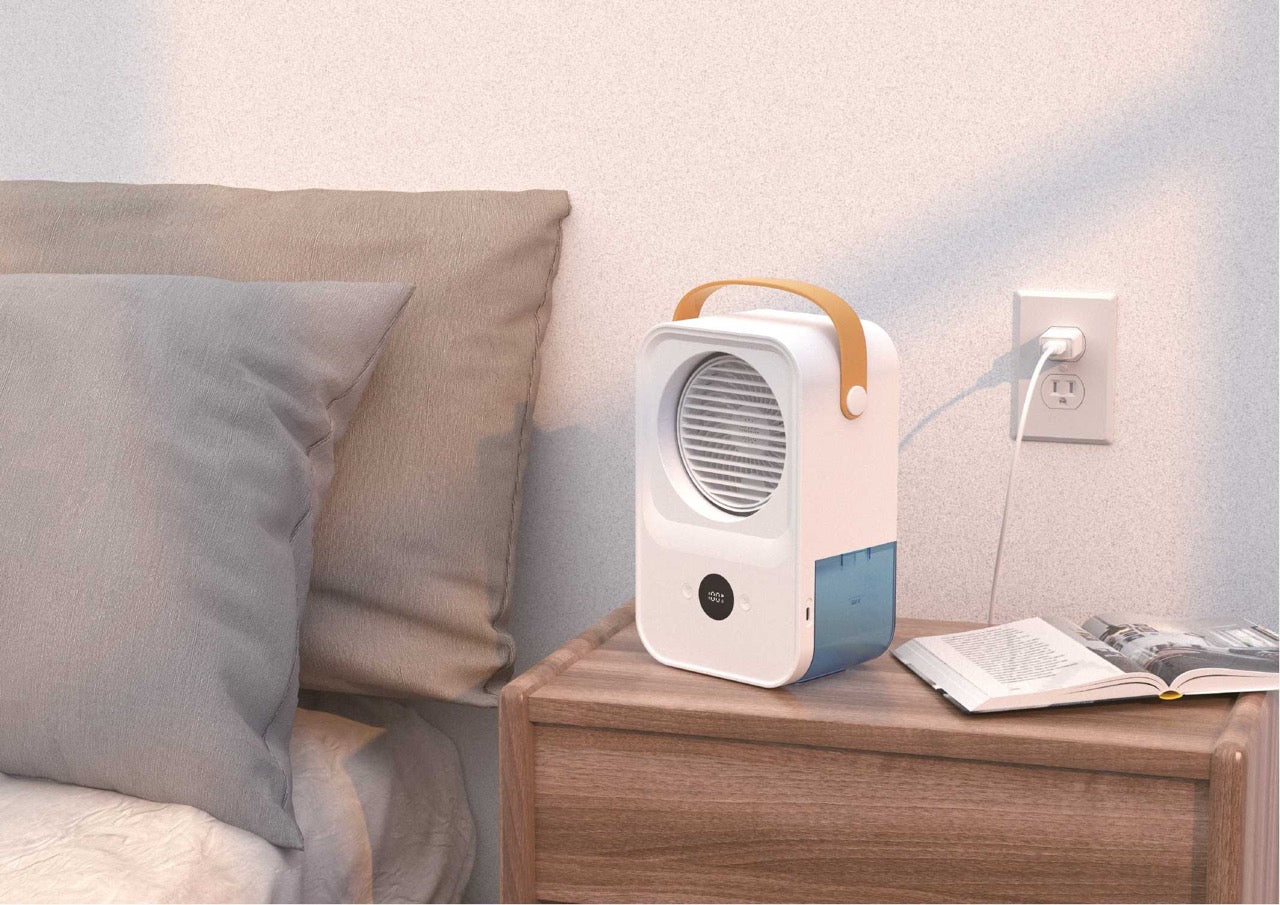 Porodo LifeStyle Nano Mist Air Cooling Fan with Remote 650mL 2000mAh - White