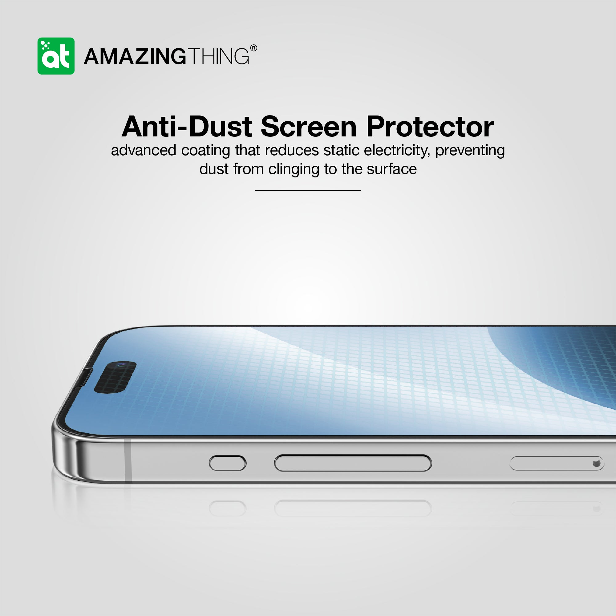 AMAZINGthing IPHONE 15 6.1 PRO 2023 3D FULLY COVRED REDIX GLASS ( CLEAR )