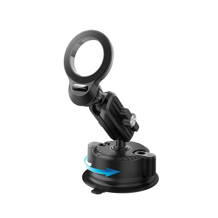 Porodo 360° Adjustable MagSafe Car Mount with Suction - Black