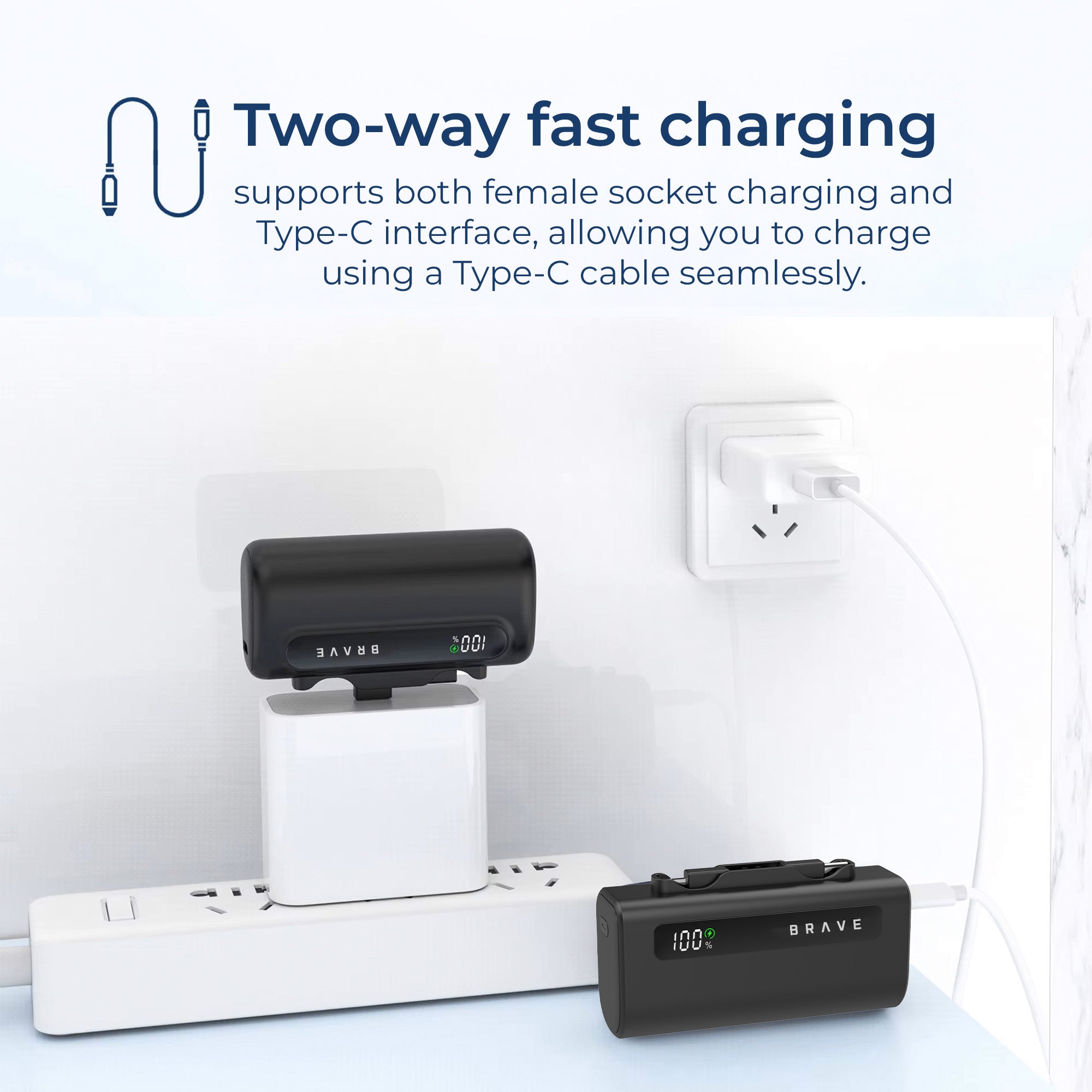 Brave Pocket Pro Mini Portable POWER BANK - Black