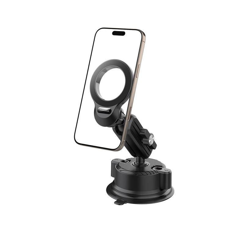 Porodo 360° Adjustable MagSafe Car Mount with Suction - Black