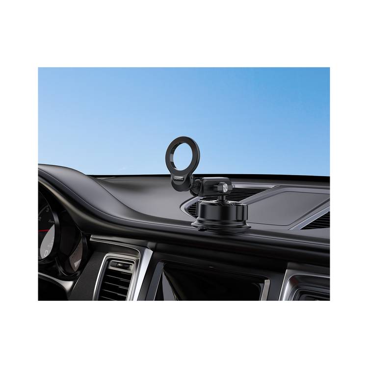Porodo 360° Adjustable MagSafe Car Mount with Suction - Black