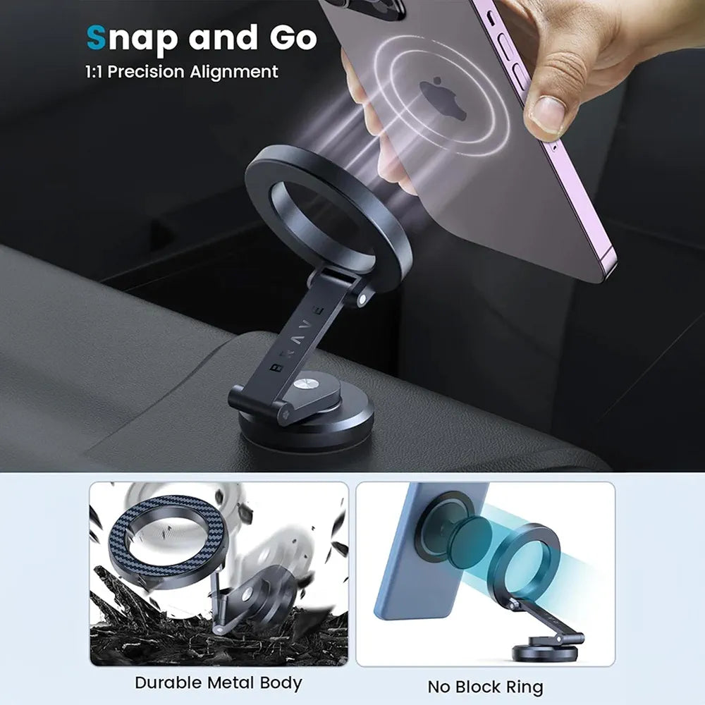 BRAVE MOUNT HIGH-GRADE N52H MAGNETIC MAGSAFE CAR MOUNT