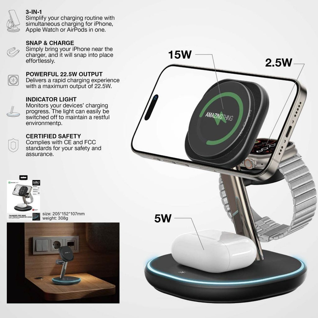 AMAZINGthing THUNDER PRO MAG 3IN1 CHARGING STAND