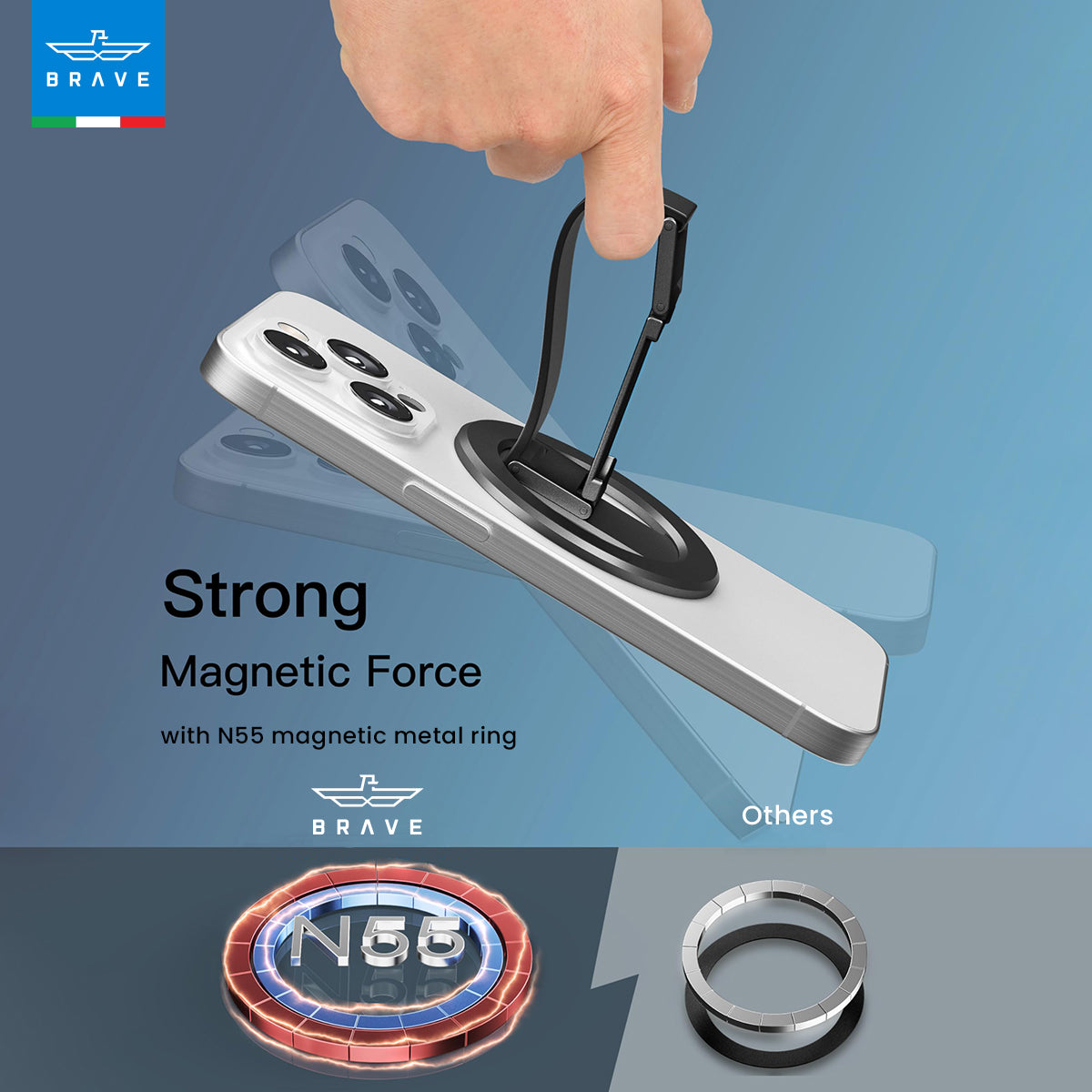 BRAVE Grip 3 in 1 Magnetic Grip And Kickstand - TECH STREET