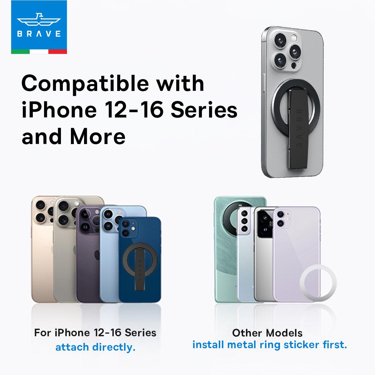 BRAVE Grip 3 in 1 Magnetic Grip And Kickstand - TECH STREET