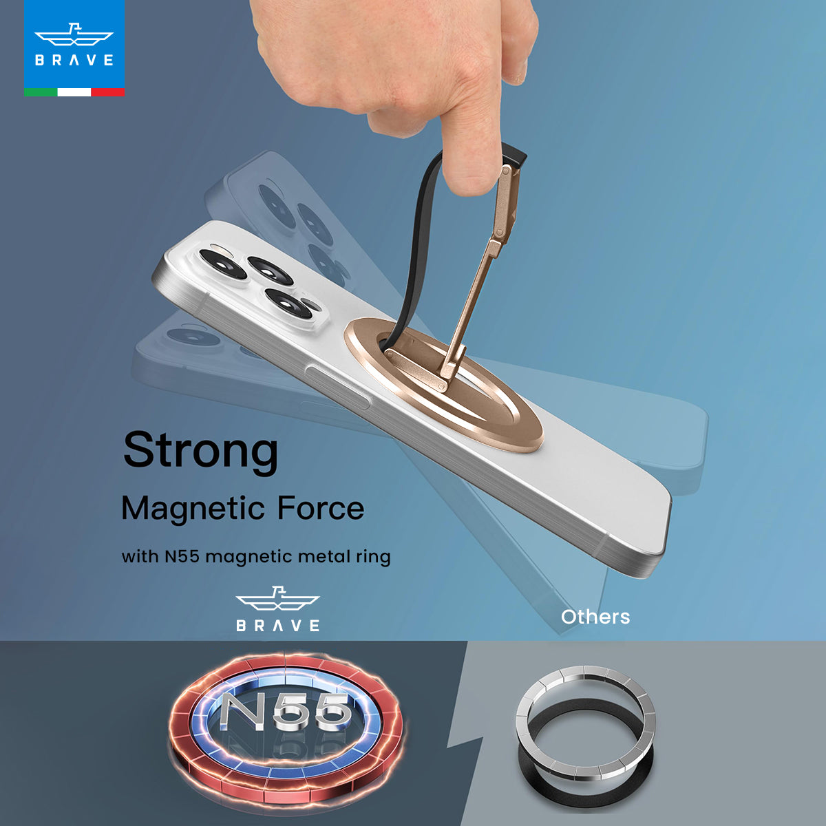 BRAVE Grip 3 in 1 Magnetic Grip And Kickstand - TECH STREET