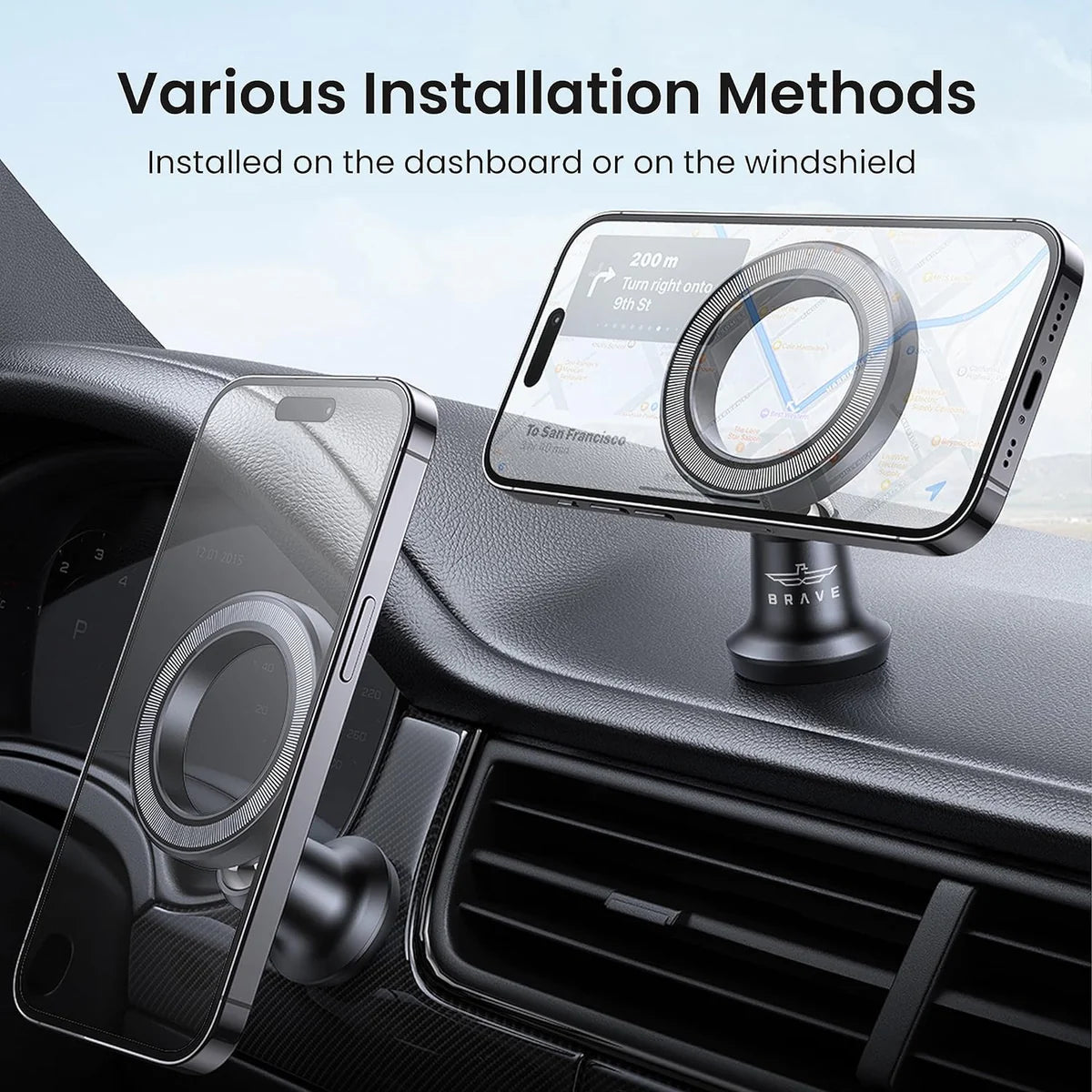 Brave Magsafe Car Mount BHL - Black
