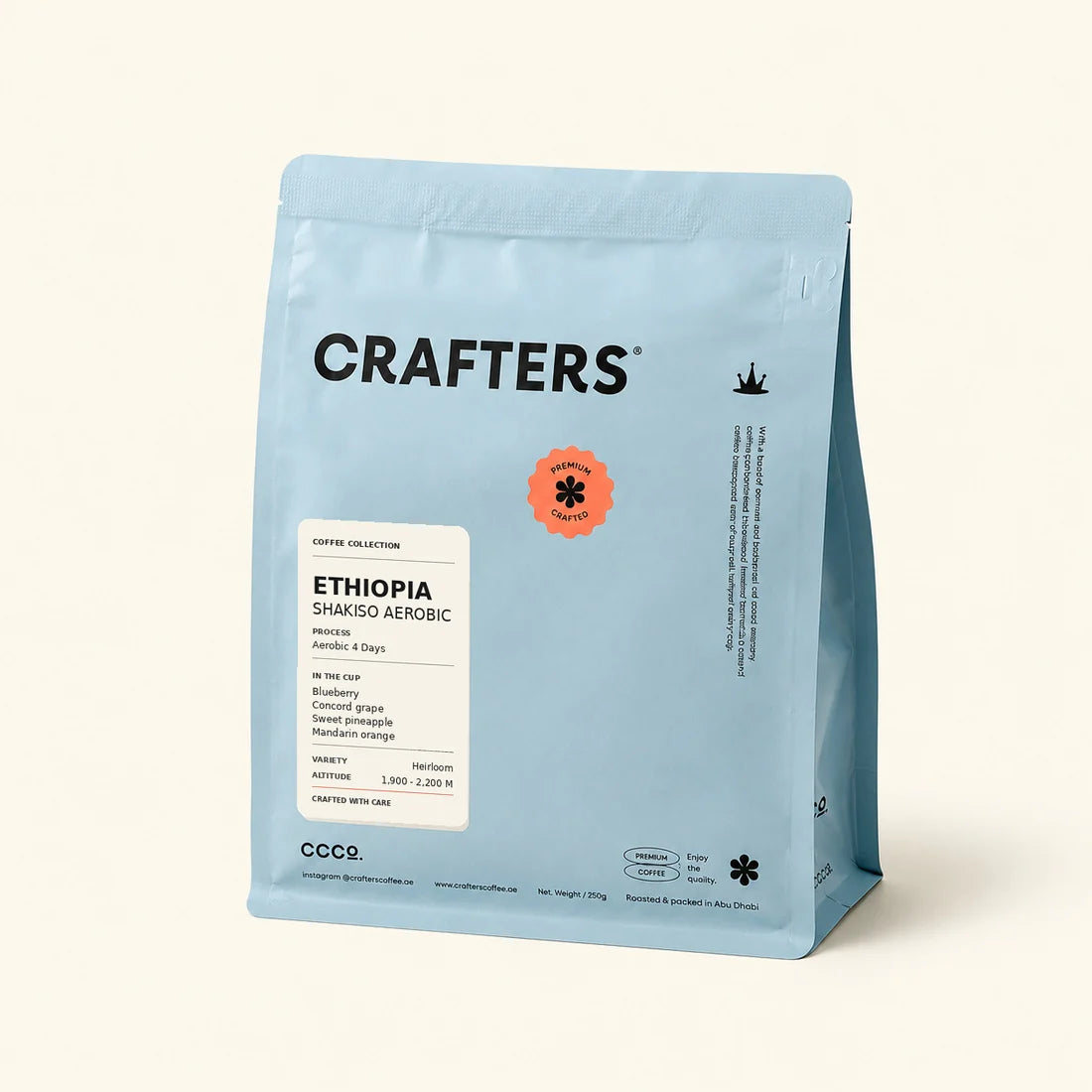 CRAFTERS COFFEE – Ethiopia Shakiso Aerobic Specialty Coffee 250g