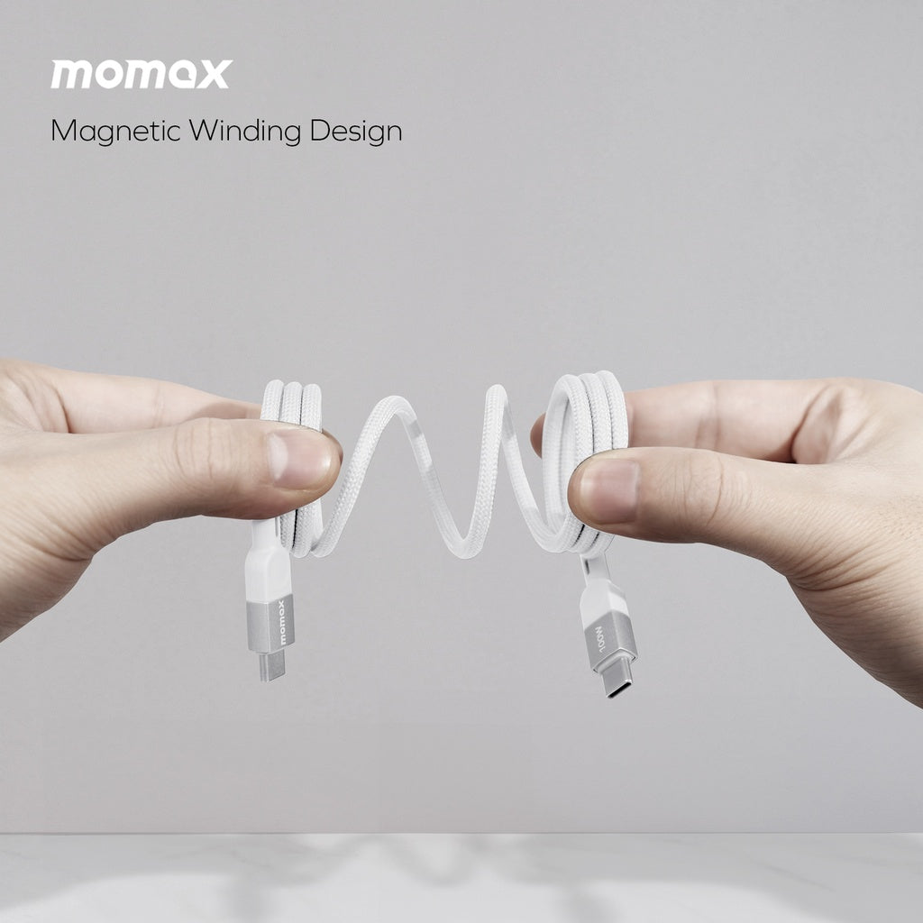 MOMAX ELITE MAG LINK 100W USB-C TO USB-C MAGNETIC CABLE 1M
