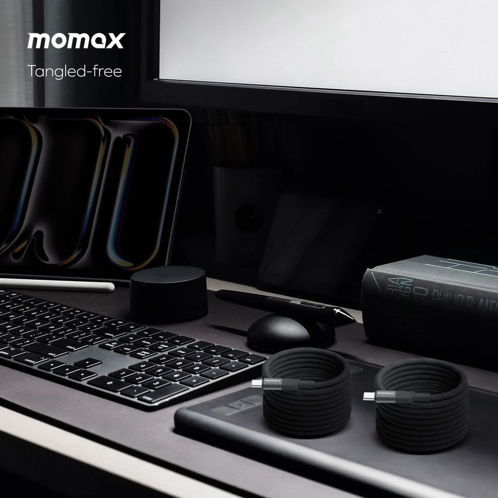 MOMAX MAG LINK 240W USB-C TO USB-C MAGNETIC CABLE 2M