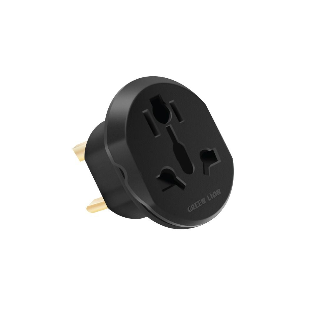 Green lion Universal to UK Adapter Black