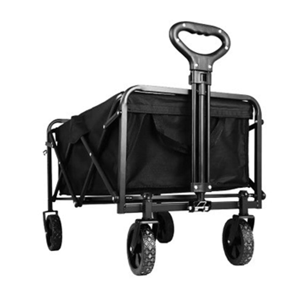 Green Lion - Folding Wagon Cart 100kg Capacity - Black