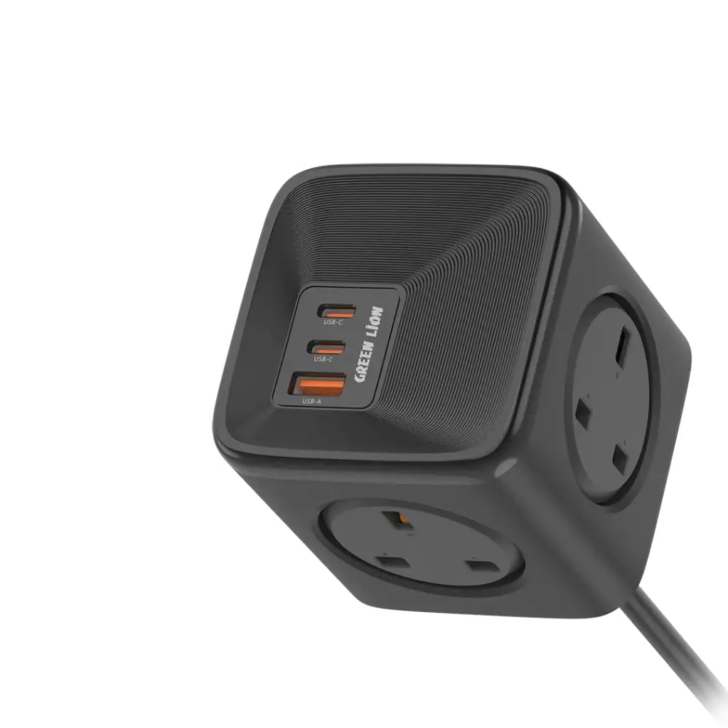 Green Lion 7 In 1 Compact 33W PPS Power Socket Black