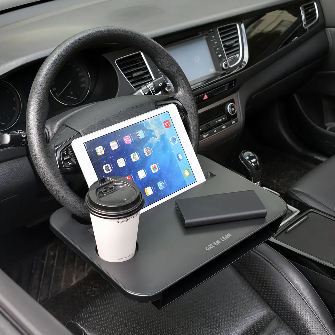 Green Lion Multi-Function Steering Wheel Tray - Black - TECH STREET