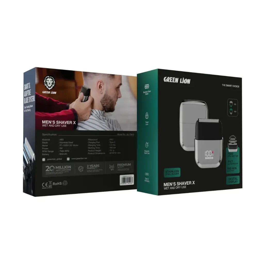 Green Lion Men's Shaver X Wet and Dry Use