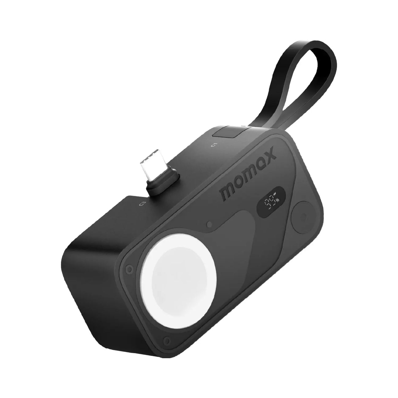 MOMAX 1-Power X Pro Mini⁺ 5000mAh Integrated Foldable USB-C Plug and Built-In USB-C Cable Battery Pack with Apple Watch Fast Charger