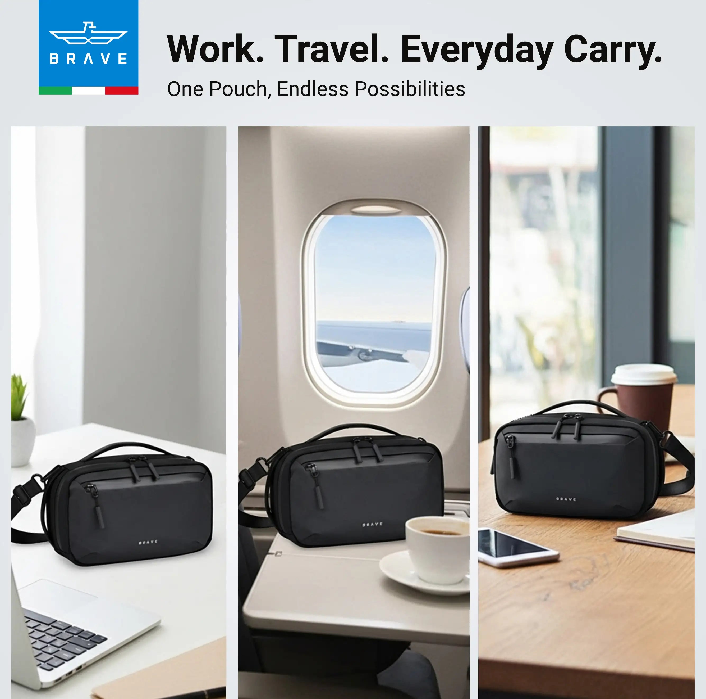 Brave BTP-05 Tech Pouch Organizer Portable Gadget Storage For Travel