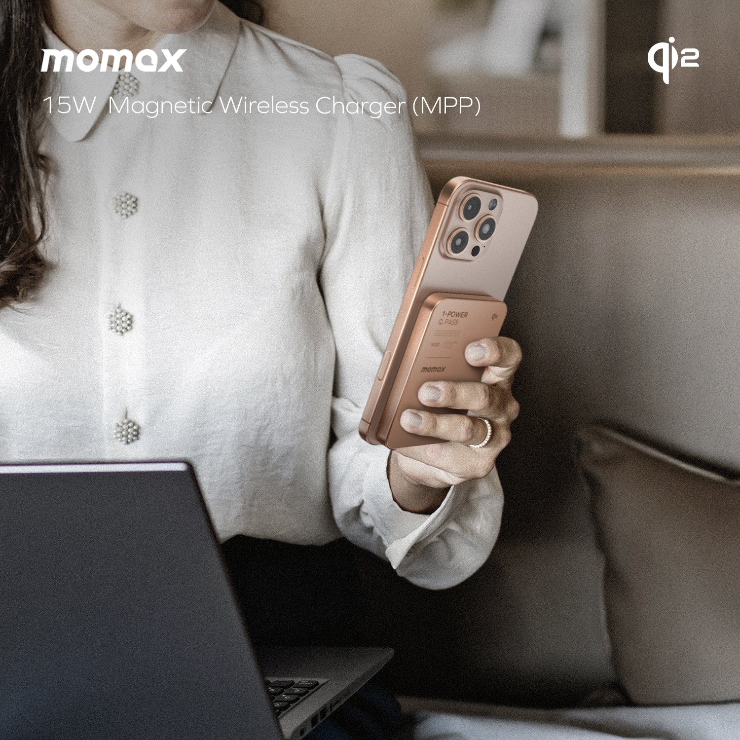 MOMAX 1-POWER Q.PASS 5000mAh QI2 Magnetic Wireless Power Bank - TECH STREET