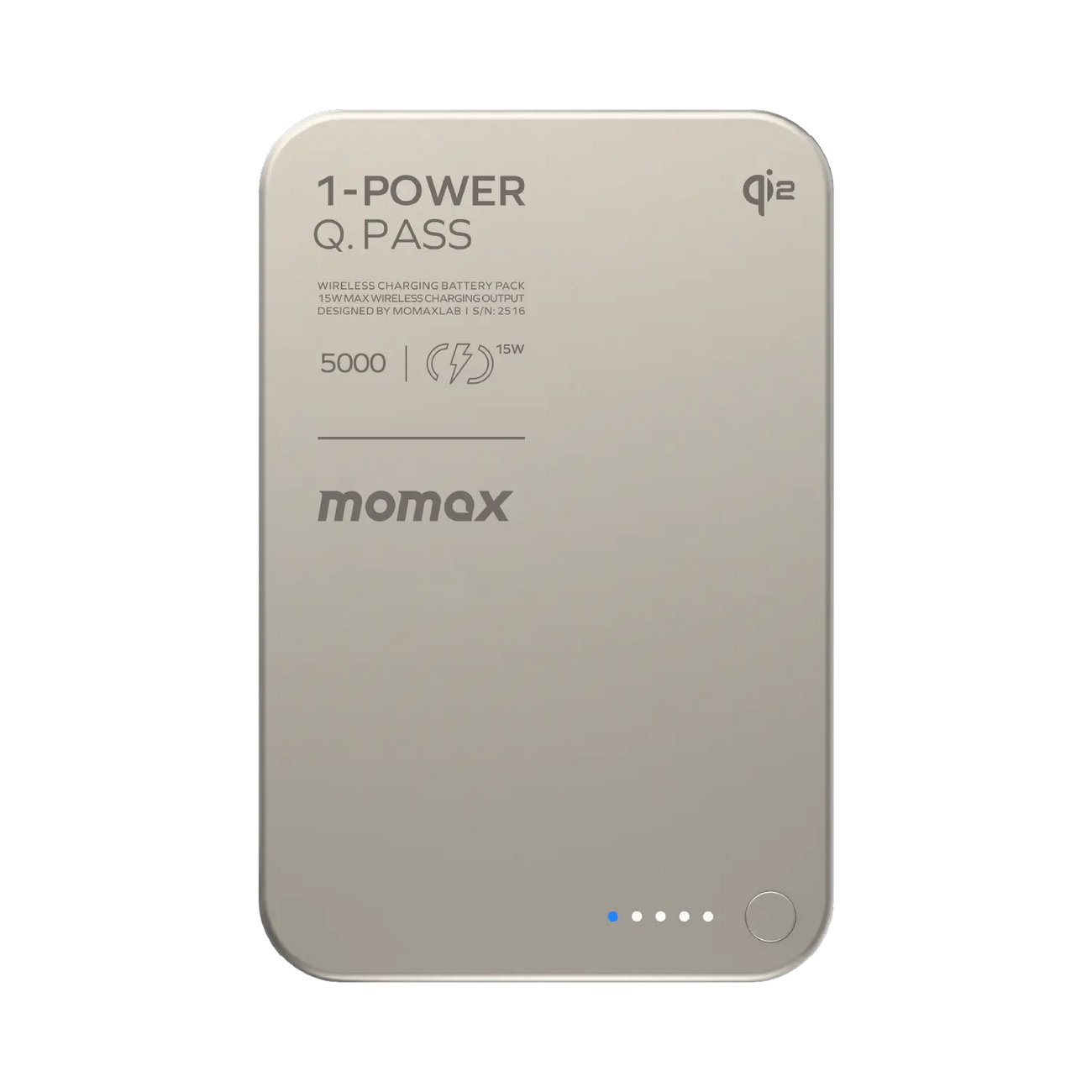 MOMAX 1-POWER Q.PASS 5000mAh QI2 Magnetic Wireless Power Bank