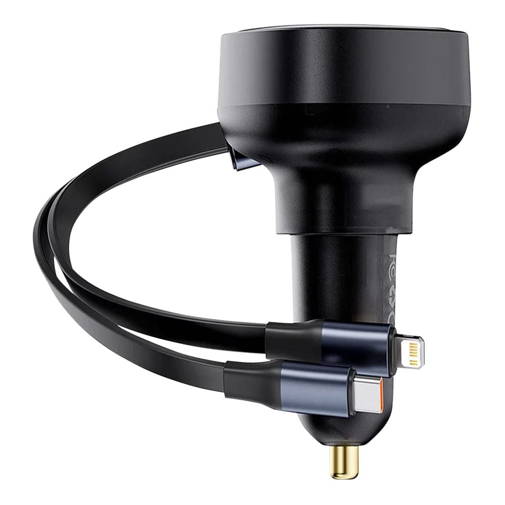 Baseus - 60W Retractable Car Charger - TECH STREET