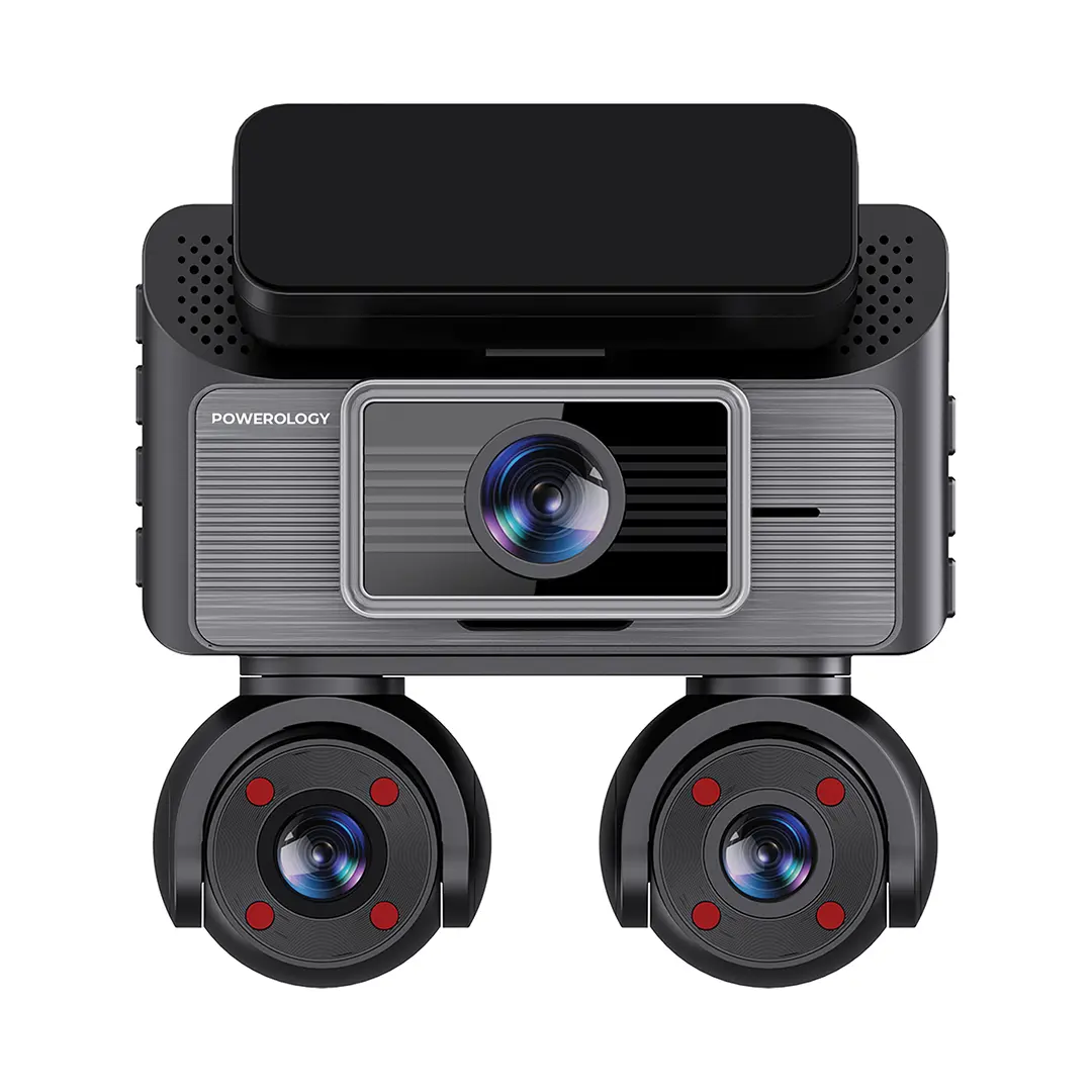 Powerology - Sentra Dash Camera with 3 Lenses and Rear Camera