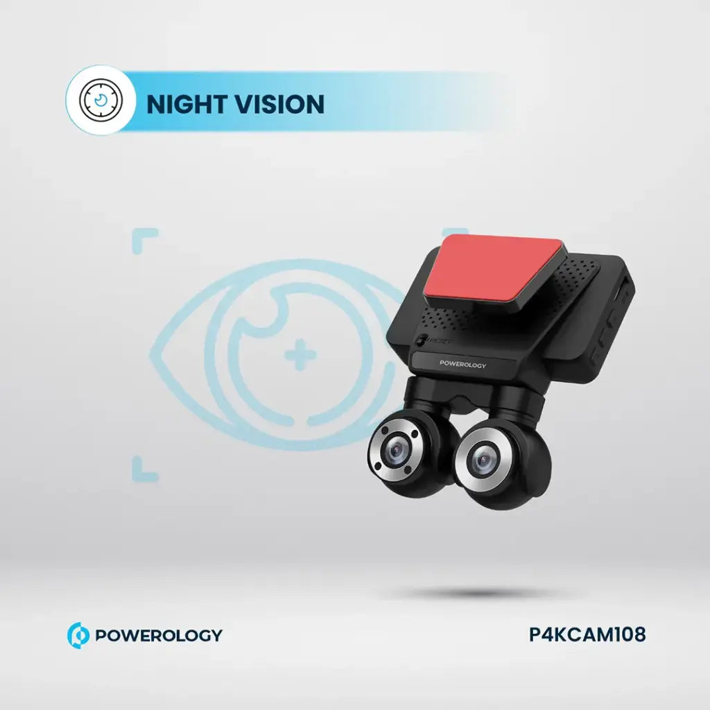 Powerology - Dual Lens Dash Camera