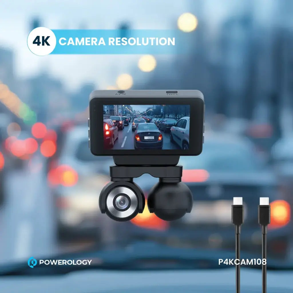 Powerology - Dual Lens Dash Camera