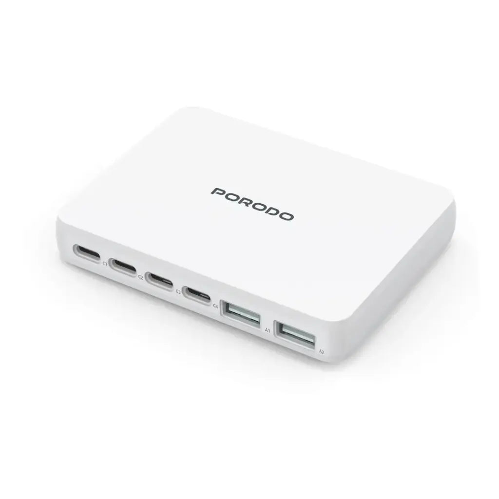 Porodo - Velora USB Multi-Port Fast Charger with UK 3-Pin Plug