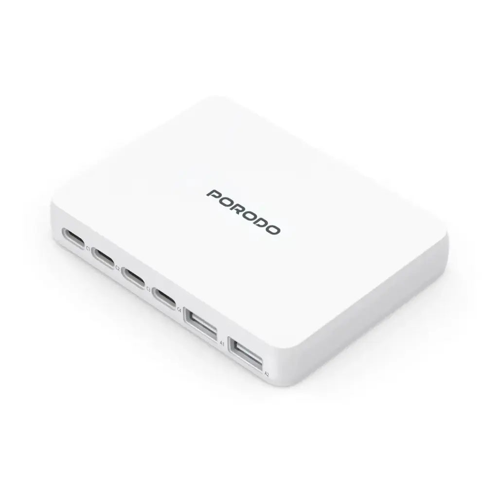 Porodo - Velora USB Multi-Port Fast Charger with UK 3-Pin Plug