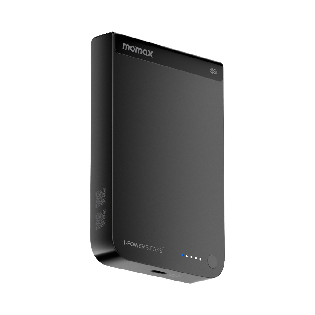 MOMAX 1-POWER S.PASS2 10000mAh QI2 25W+SEMI-SSB MAGNETIC WIRELESS POWER BANK - TECH STREET