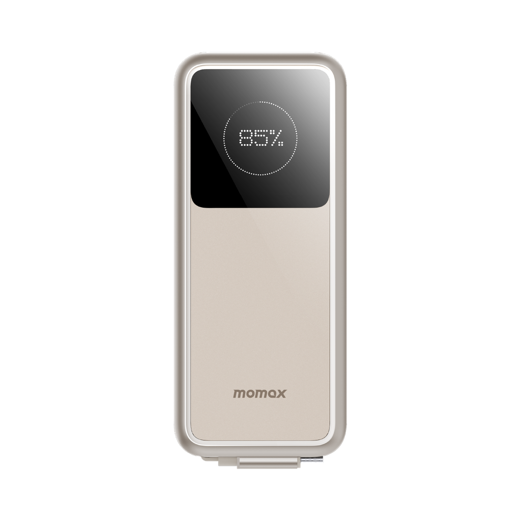 MOMAX 1-PAC⁺10000mAh 3IN1 HYBRID GAN BATTERY PACK WITH BUILT-IN RETRACTABLE CABLE - TECH STREET