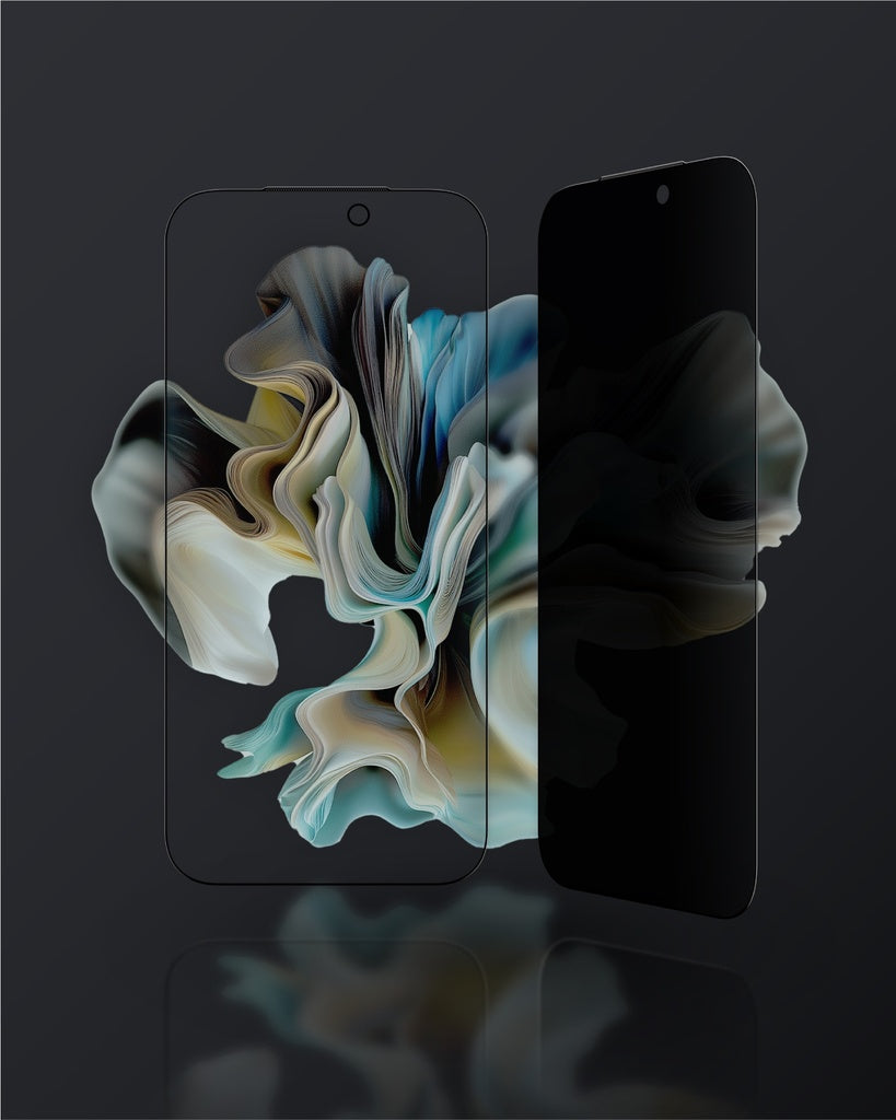 AT IPHONE 17 AIR 6.6 3D FULLY COVERED FUSION DUST FILTER TITAN PRIVACY GLASS