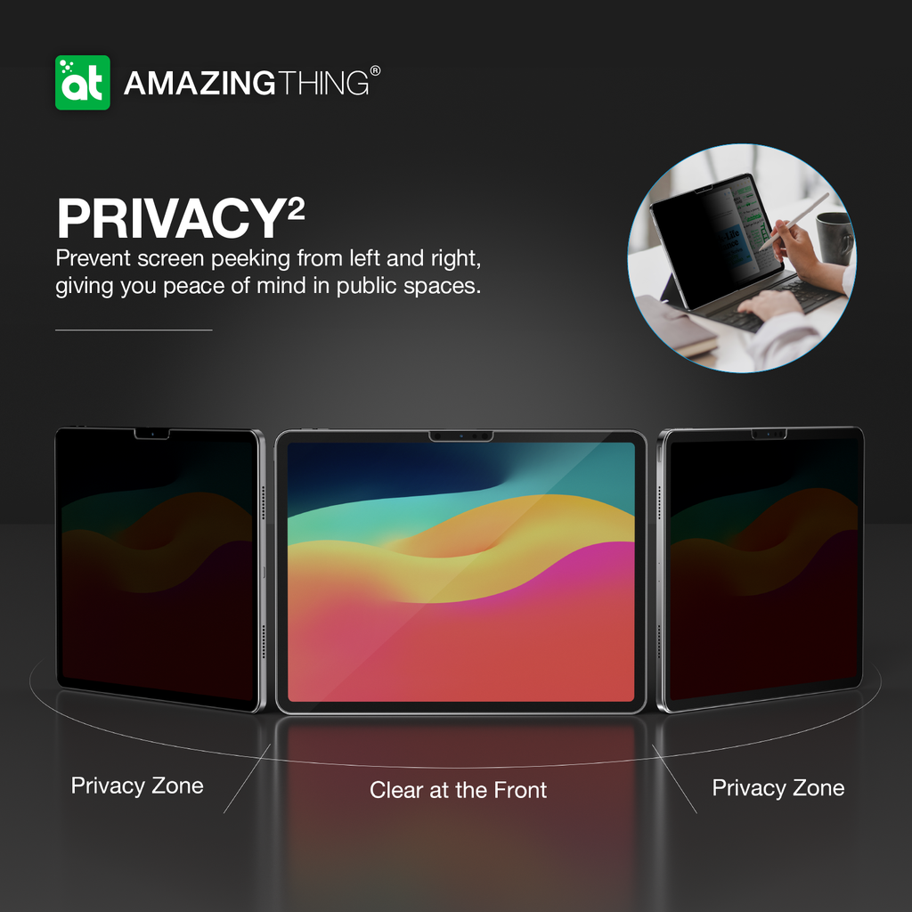 AMAZINGthing IPAD PRO 13 (M4) 2024 2.5D F.COV.RADIX PRIVACY GLASS