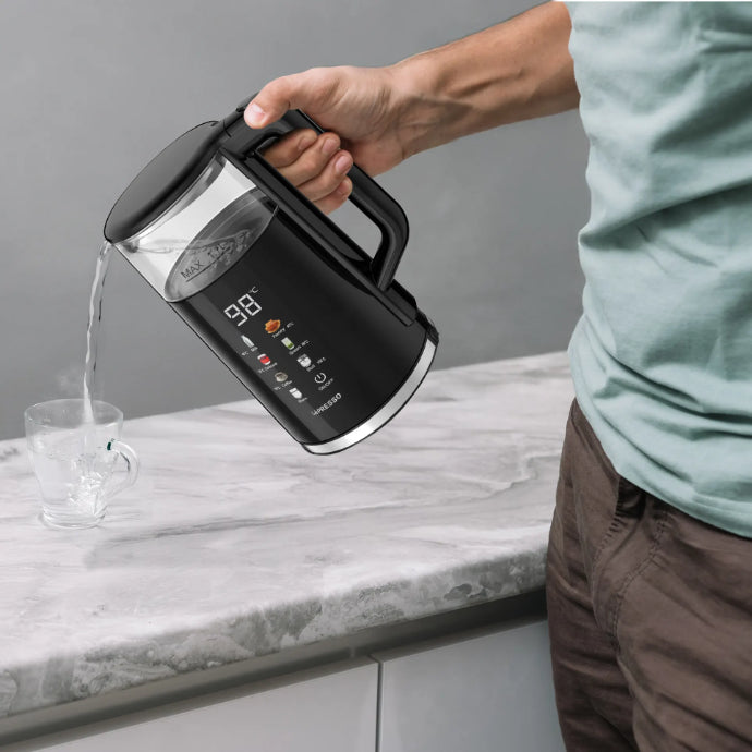 LePresso 2200W 1.7L Electric Kettle with Auto Shut-Off & Digital Display - Black