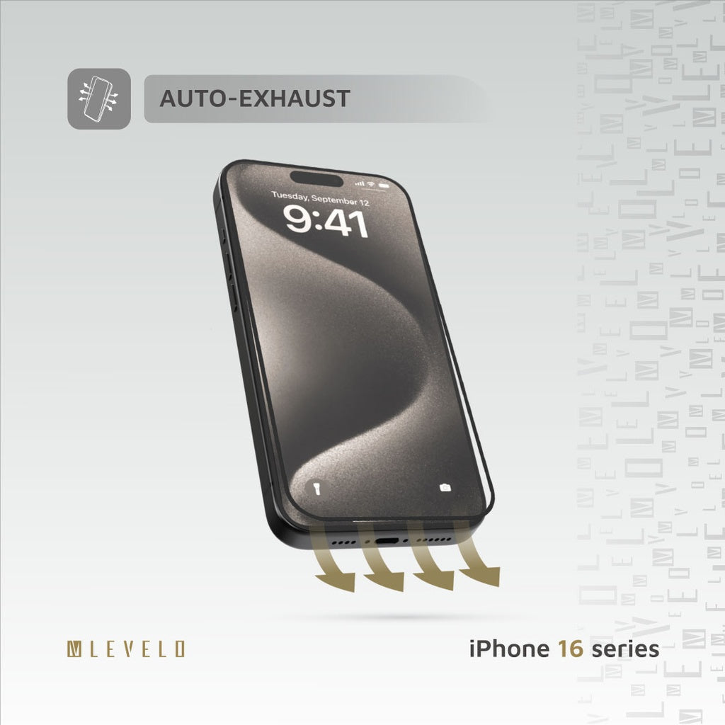 Levelo 2.5D Silk Print Silicone Edge HD Screen Protector For iPhone 16 Pro Max