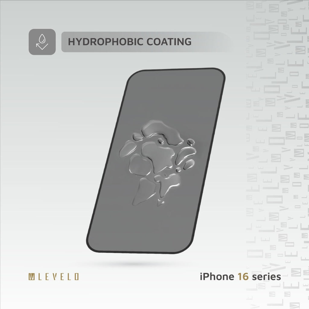 Levelo 2.5D Silk Print Silicone Edge Privacy Screen Protector For iPhone 16 Pro Max