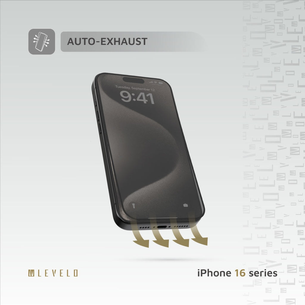 Levelo 2.5D Silk Print Silicone Edge Privacy Screen Protector For iPhone 16 Pro Max