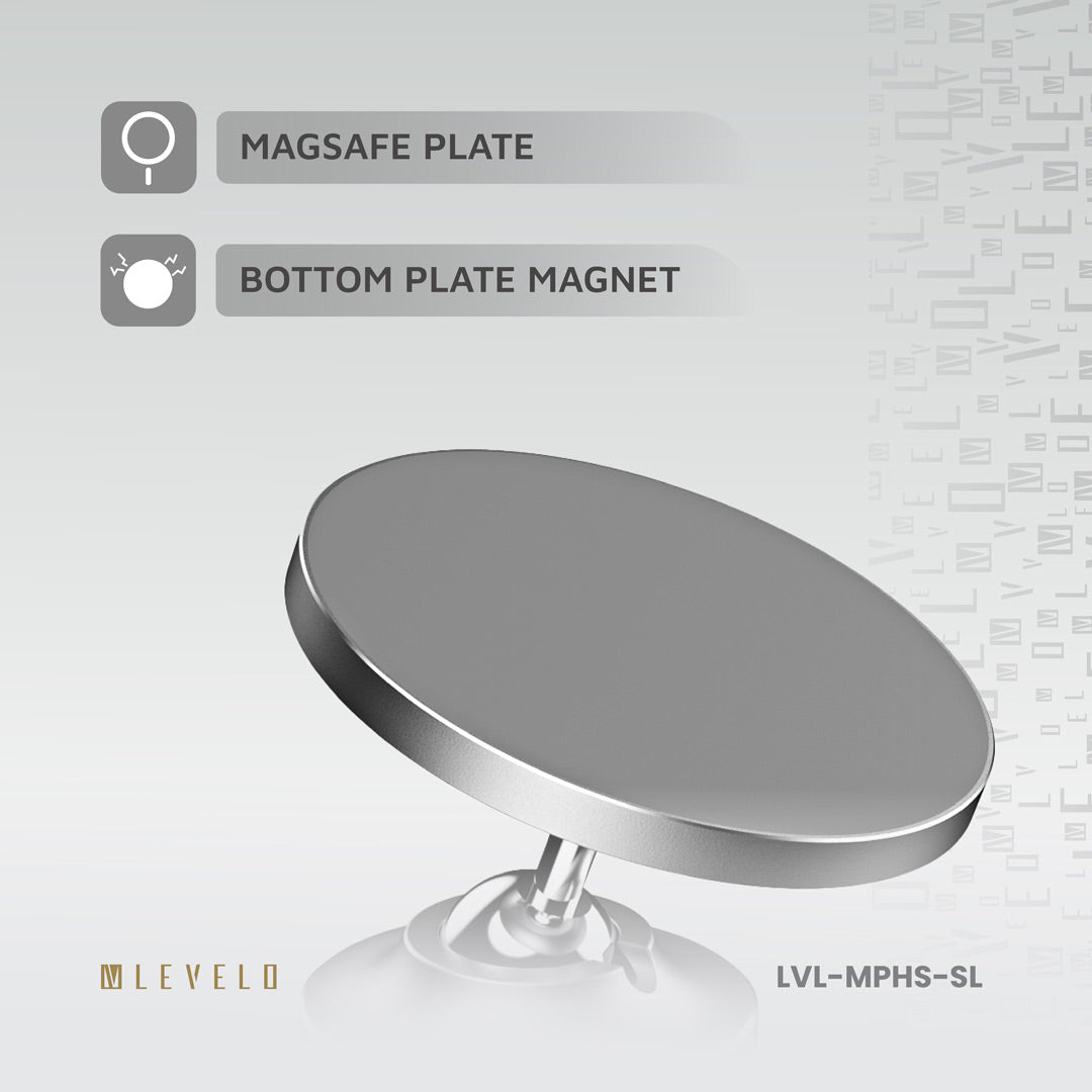 Levelo Magnifica Magnetic Phone Holder Stand - Silver