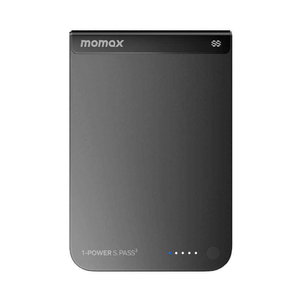 MOMAX 1-POWER S.PASS2 10000mAh QI2 25W+SEMI-SSB MAGNETIC WIRELESS POWER BANK - TECH STREET