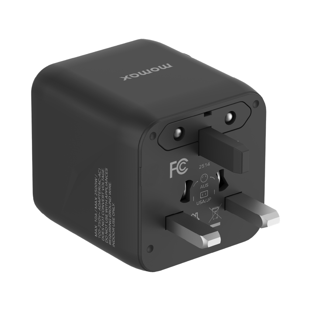 MOMAX - 1 World² 20W Universal 2 Port Travel Adapter